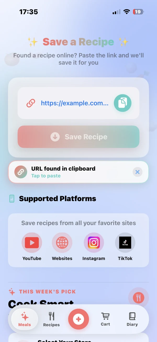 RecipeBud universal recipe importer